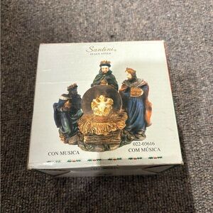 Santini Italy Style Water Globe Nativity Scene